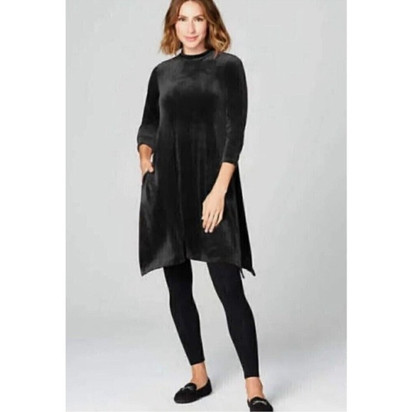 J. Jill Dresses & Skirts - NEW with tags J. Jill Pure Velour Black Long Sleeve Dress